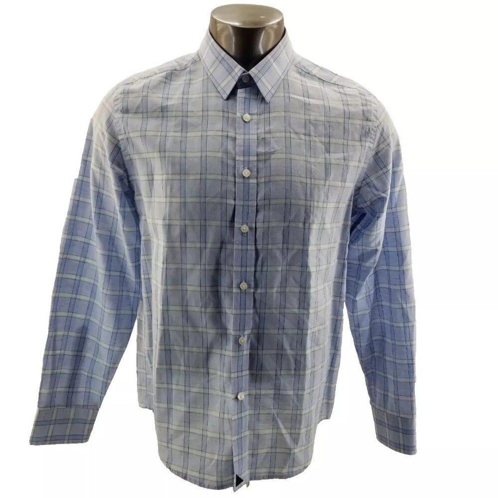 Untuckit Shirt MensLarge Slim Fit WhiteCotton Linen Blend Casual Preppy Workwear